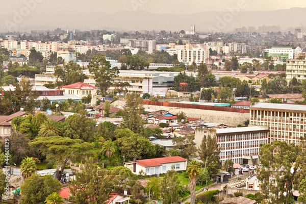 Fototapeta Aerial view of Addis Ababa