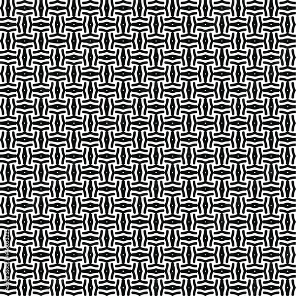Fototapeta eamless vector pattern in geometric ornamental style. Black and white pattern.
