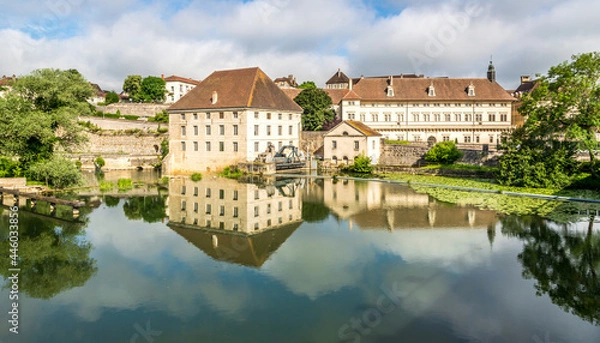 Fototapeta View at the Old Town of Dole in France