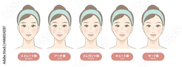 Obraz 眉毛　デザイン（女性）