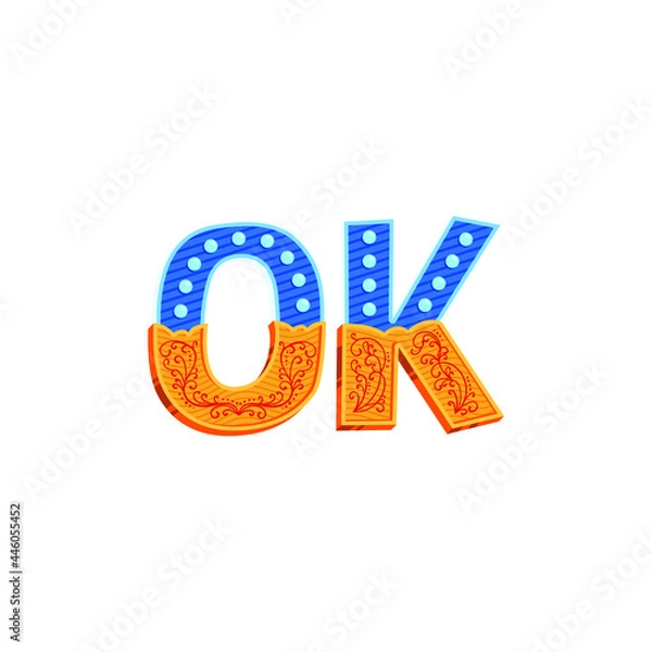 Fototapeta Ok. Vector Illustration. Design For Blog Post Social Media