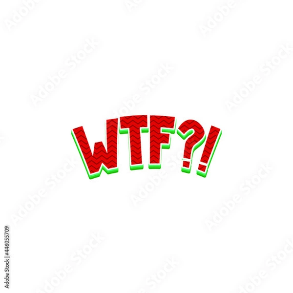 Fototapeta Wtf. Vector Illustration. Design For Blog Post Social Media