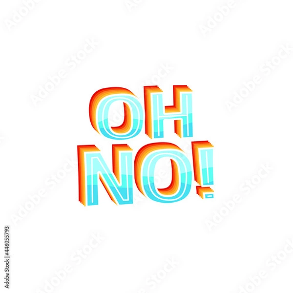 Fototapeta Oh No. Vector Illustration. Design For Blog Post Social Media