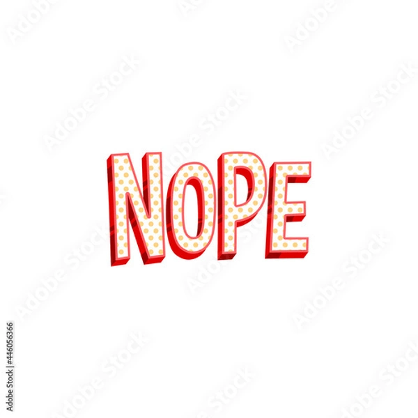 Fototapeta Nope. Vector Illustration. Design For Blog Post Social Media