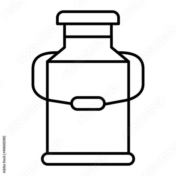 Fototapeta Vector Milk can Outline Icon Design