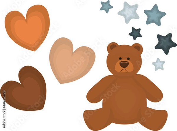 Obraz teddy bear with heart