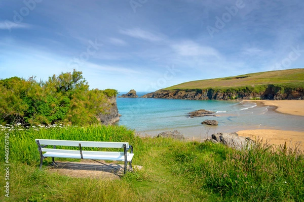 Obraz Trevone beach cornwall