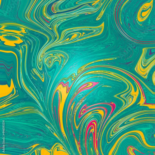 Fototapeta Abstract bright liquid gradient. 3d rendering.