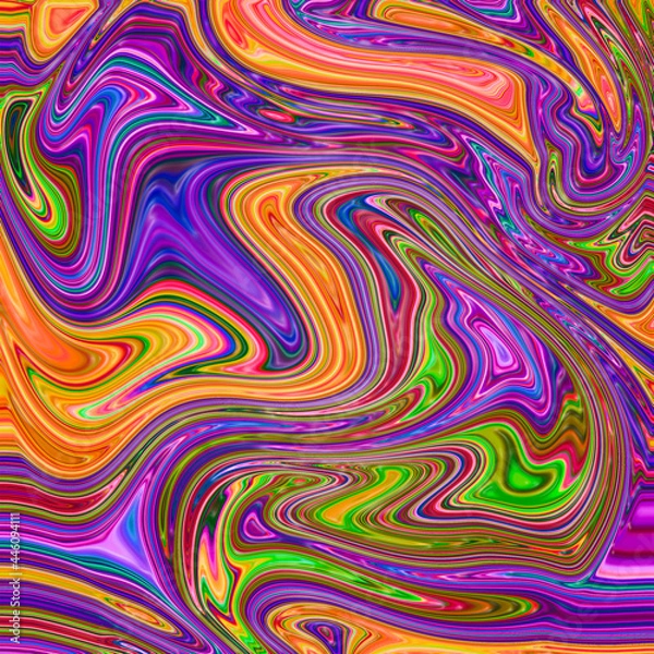 Fototapeta Abstract bright liquid gradient. 3d rendering.