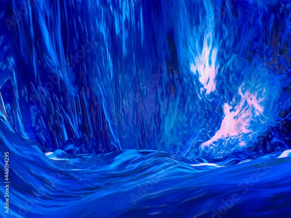 Fototapeta Abstract bright liquid gradient. 3d rendering.