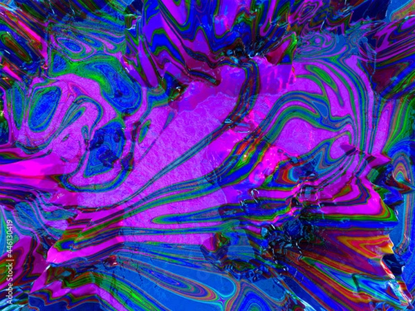 Fototapeta Abstract bright liquid gradient. 3d rendering.