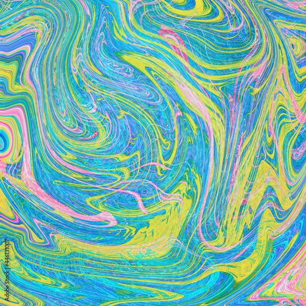 Fototapeta Abstract bright liquid gradient. 3d rendering.
