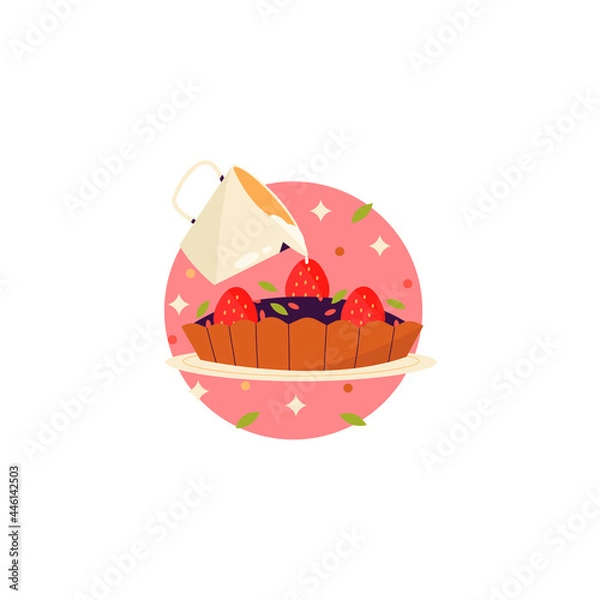 Fototapeta Pie Icon On White Background