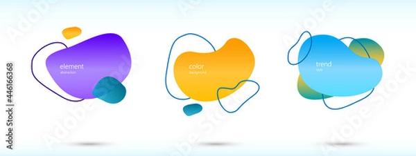 Obraz Colored elements. Graphics, background. Lines and Gradient.