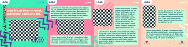 Obraz Carousel Social Media Template Pattern Theme