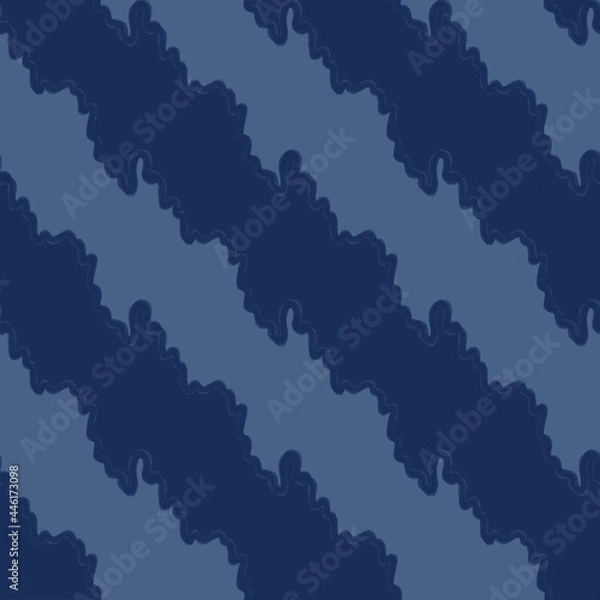 Fototapeta abstract seamless pattern with diagonal waves 
