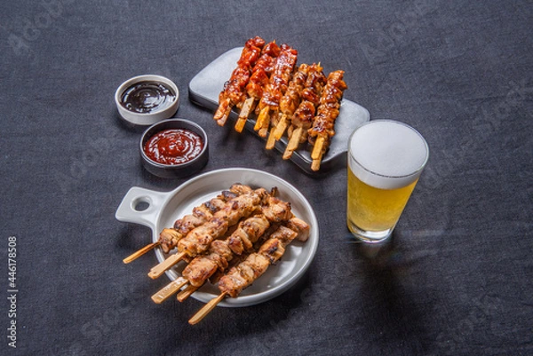 Obraz 숯불에 구워 먹으면 맛있는 꼬치 요리