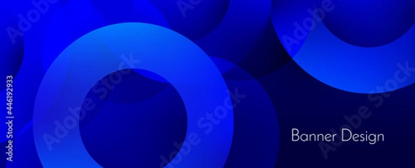 Fototapeta Abstract blue elegant geometric colorful decorative design banner background