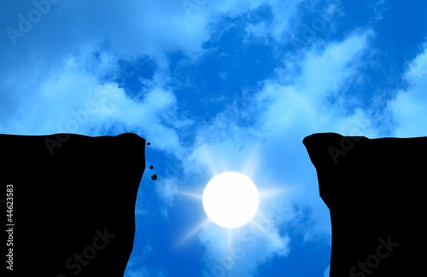 Obraz space between cliffs