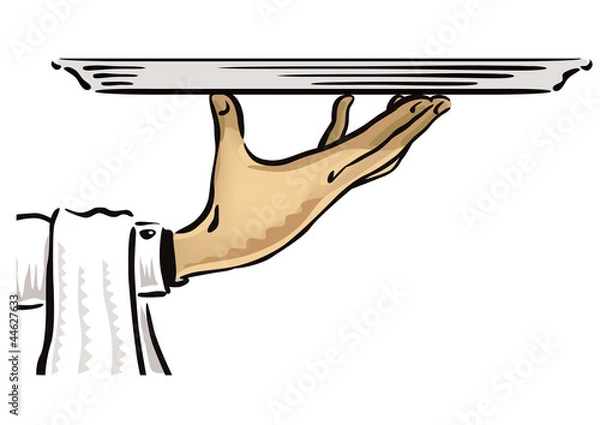 Obraz Waiter with Platter