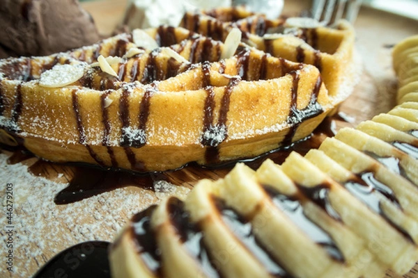Obraz Ice cream waffle