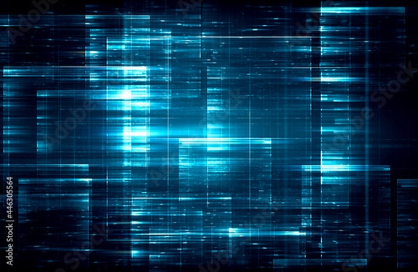 Obraz Futuristic abstract digital science technology concept background. 3d Illustration