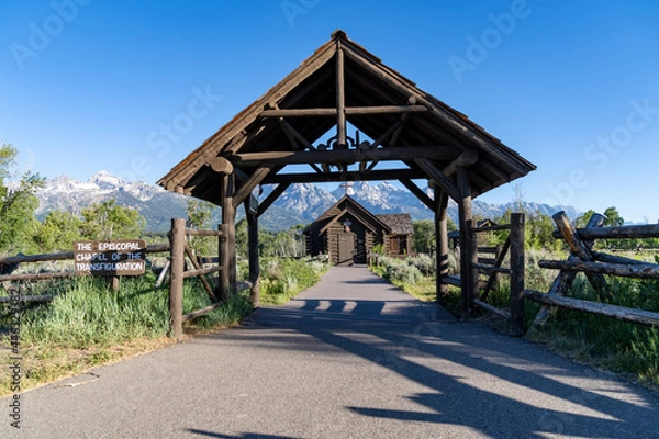 Obraz Chapel of the Transfiguration Episcopal in Grand Teton National Park, Wyoming