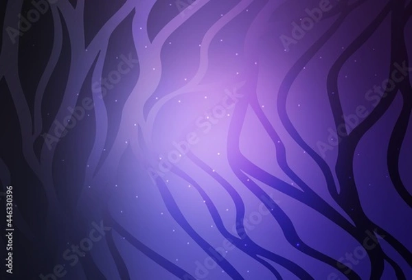 Fototapeta Dark Purple vector background with wry lines.