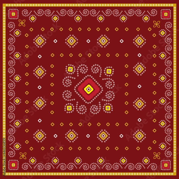 Obraz Decorative Bandhani design in a square