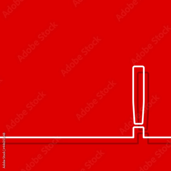 Fototapeta red background with exclamation mark