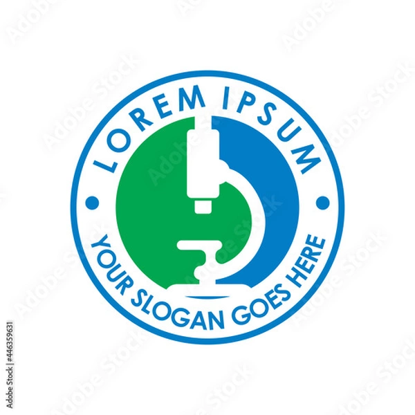 Fototapeta microscope logo , laboratory logo vector