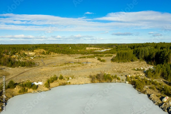 Obraz river in the countryside