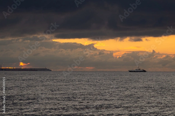 Obraz cargo ship in the port