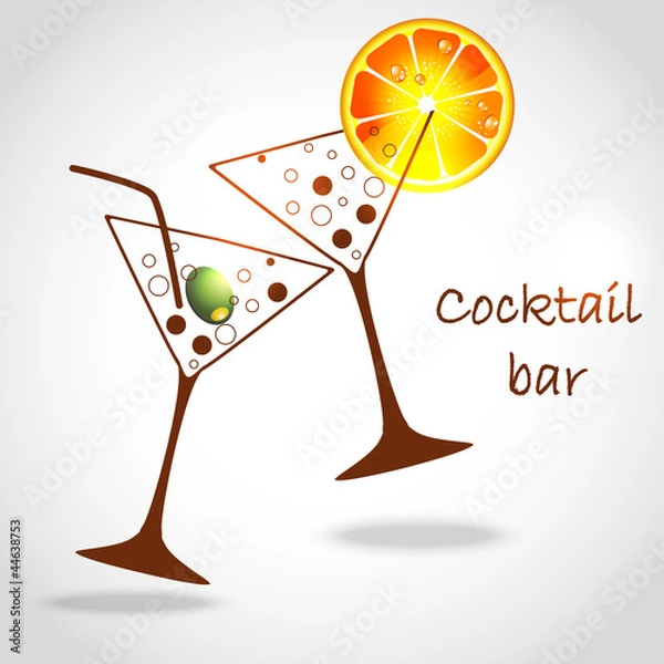 Obraz cocktail glasses