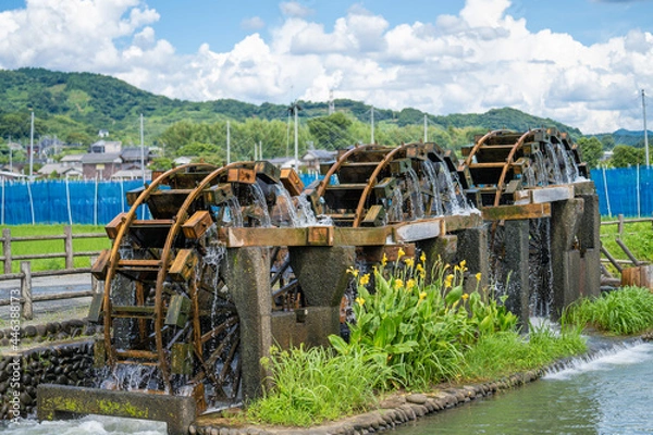 Obraz 三連水車　福岡県朝倉市