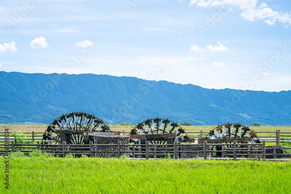Obraz 三連水車　福岡県朝倉市