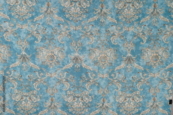 Obraz blue texture on fabric