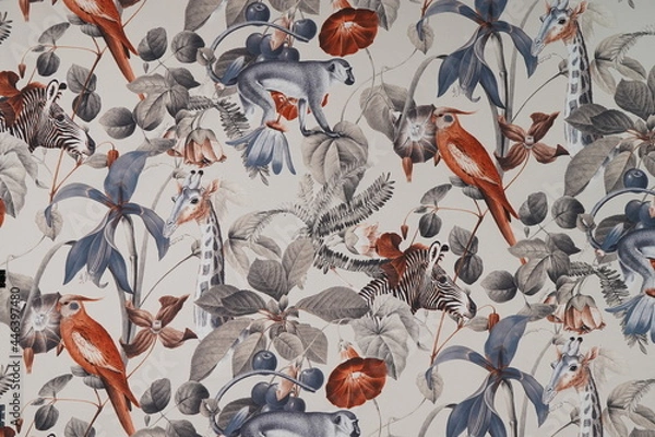 Obraz pattern with flowers on fabric