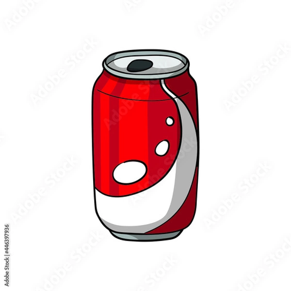 Obraz Refreshment. Drink icon. Doodle cartoon, vector illustration.