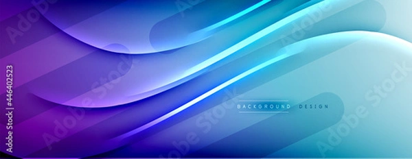 Fototapeta Abstract background. Shadow lines on bright shiny gradient background.