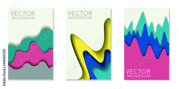 Obraz colorful contour cover page vector background