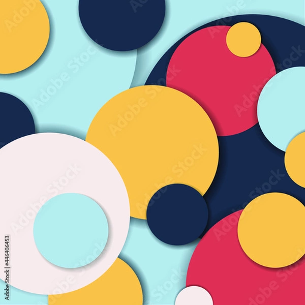 Fototapeta Colorful circles abstact background vector background 