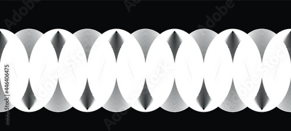 Fototapeta White ovals halftone  on black background,vector pattern