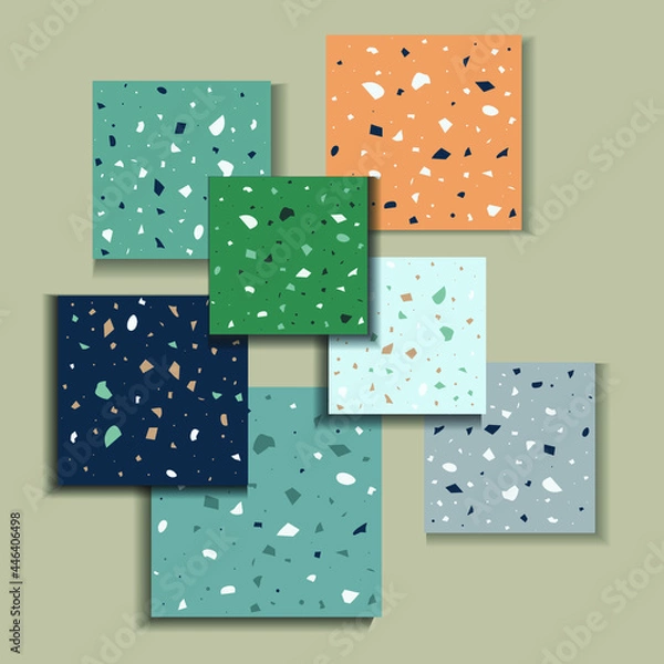 Fototapeta Colorful terrazzo texture background , vector  