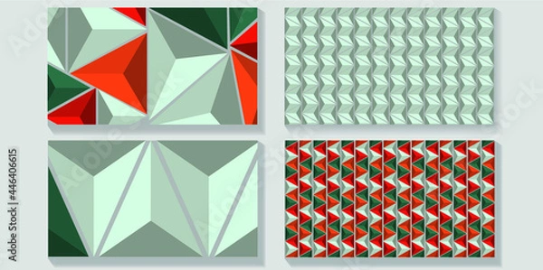 Fototapeta colorful triagles pattern vector background,3d texture  