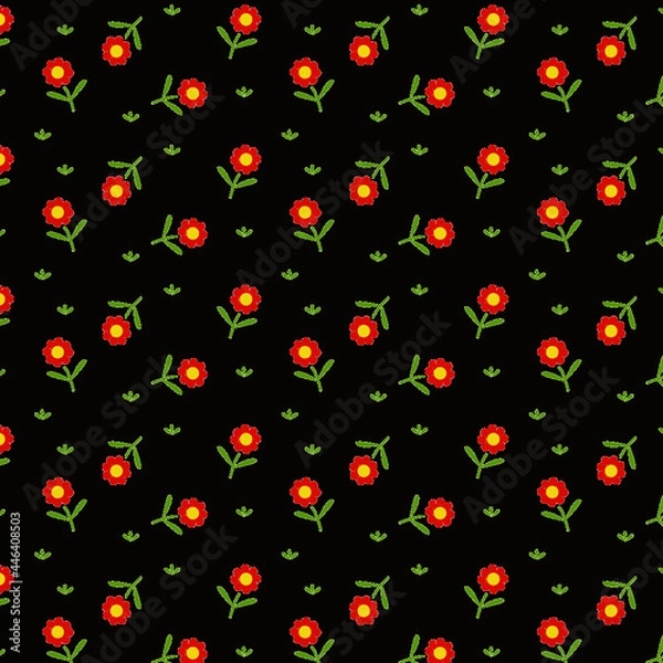 Obraz Flowers Background Pattern | Seamless pattern with flowers