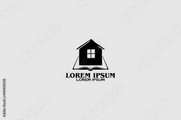 Fototapeta Abstract home and book vector logo template