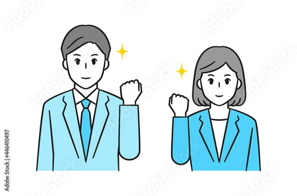 Obraz ガッツポーズをする　ビジネスマン、ビジネスウーマン