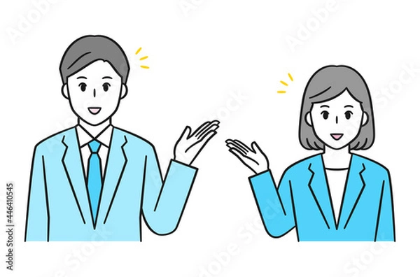 Obraz 案内・説明をする　ビジネスマン、ビジネスウーマン