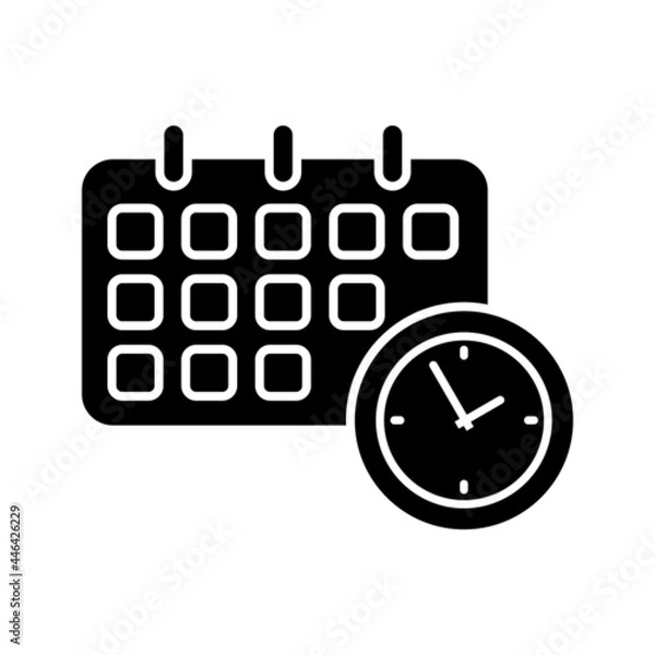 Obraz Time management icon vector set. deadline illustration sign collection. timeline symbol or logo.
